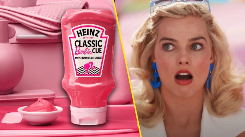 Heinz has just released a limited-edition 'Barbie-cue' sauce and it's PINK