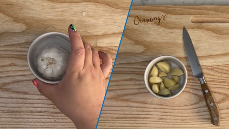 How to peel a head of garlic in one minute with this easy hack