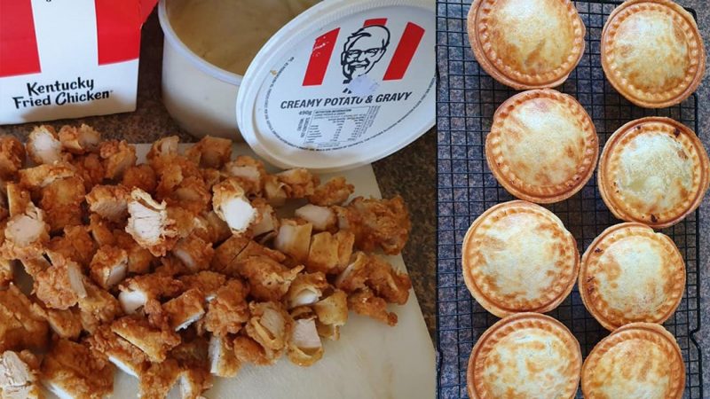 Woman reuses leftover KFC chicken and gravy to recreate the legendary KFC Pie