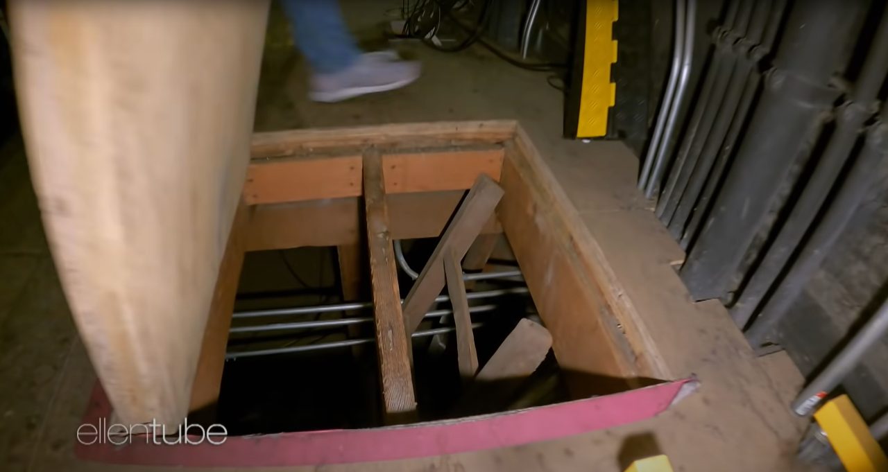 Ellen DeGeneres reveals a secret tunnel under her stage - and what it's used for 