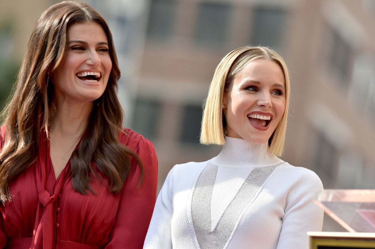 HOLLYWOOD, CALIFORNIA - NOVEMBER 19: Kristen Bell and Idina Menzel are honored with Stars on the Hollywood Walk of Fame on November 19, 2019 in Hollywood, California. (Photo by Axelle/Bauer-Griffin/FilmMagic)
