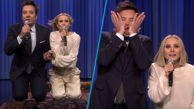 Kristen Bell and Jimmy Fallon sing the 'History of Disney Songs'