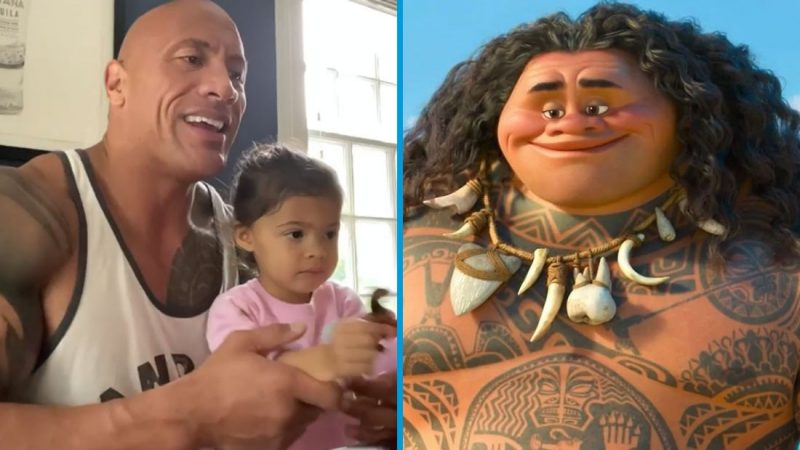 'The Rock's' daughter refuses to believe he's Maui from Moana in cute video