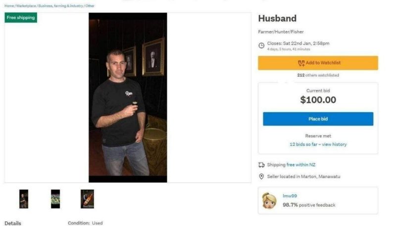 Kiwi woman tries selling husband on Trade Me after impromptu fishing trip