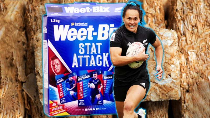 Six-year-old kiwi girl leads the charge and gets the Black Ferns on Weet-Bix Stat Attack cards