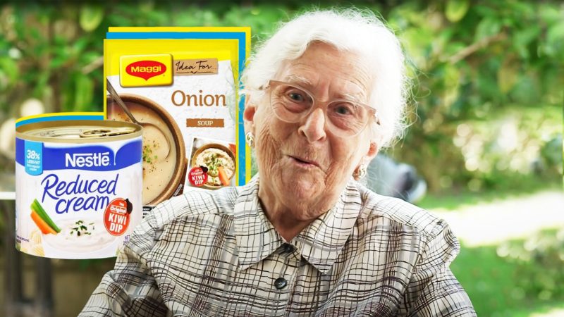 The 91yo creator of NZ's beloved Kiwi Onion Dip says its success 'never ceases to amaze' her