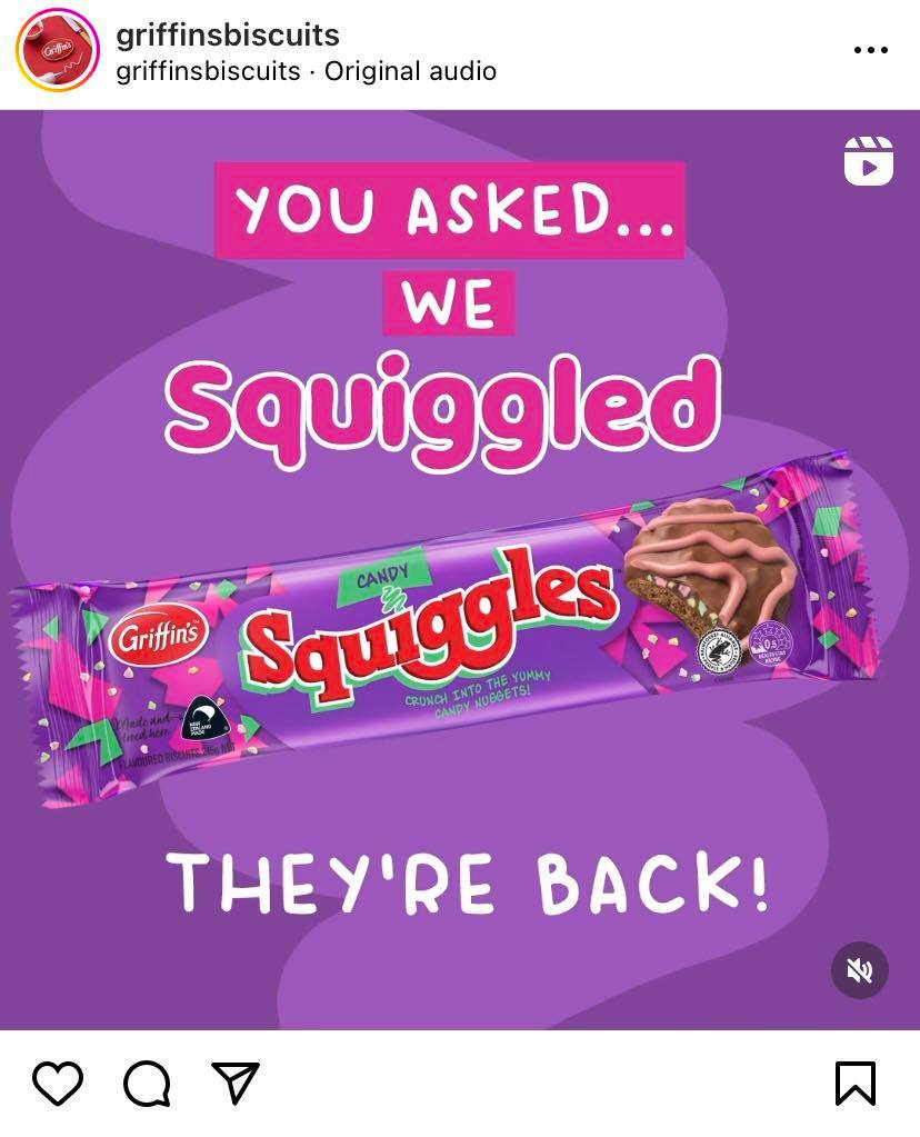 Griffin's announcing Candy Squiggles are back