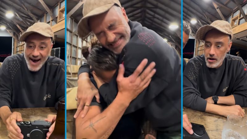 Taika Waititi can't contain his excitement at surprise gift from Jason Momoa