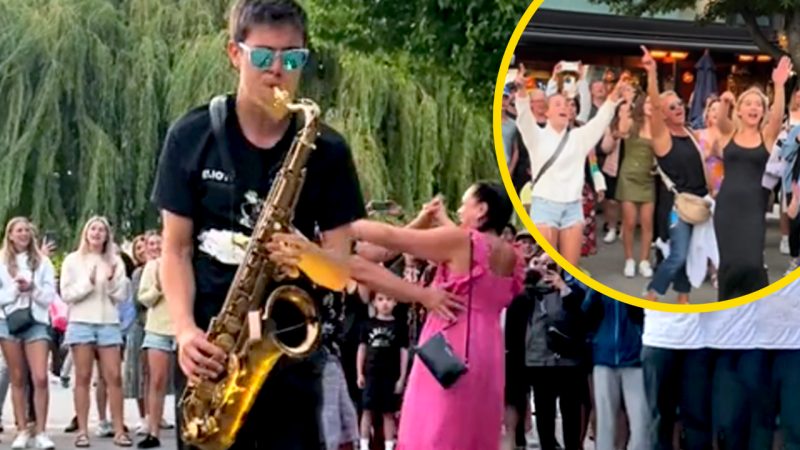 WATCH: Saxophonist gets hundreds of Queenstown tourists grooving with 'magic' Coldplay cover
