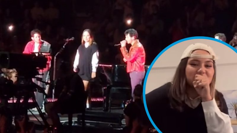 WATCH: The Jonas Brothers just pulled NZ singer Paige on stage for 'This Is Me' at Auckland gig