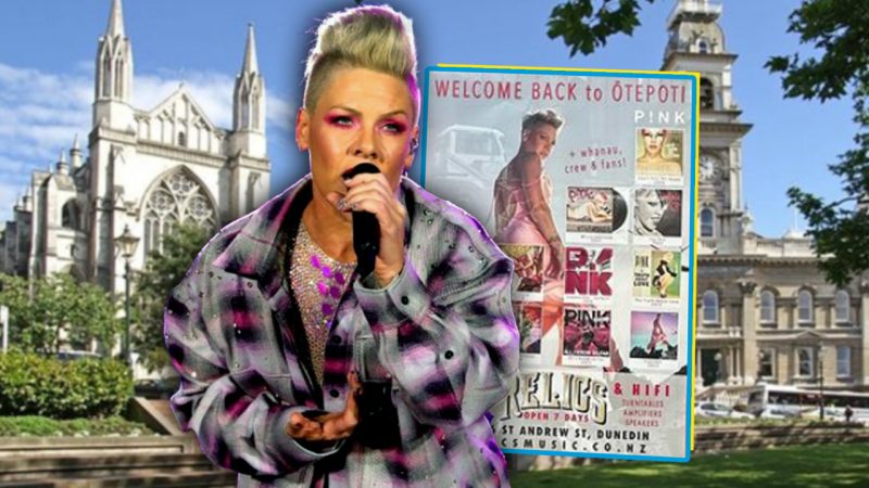 'It's awesome': Dunedin music shop owner stoked at Pink's response to her 'welcome' poster