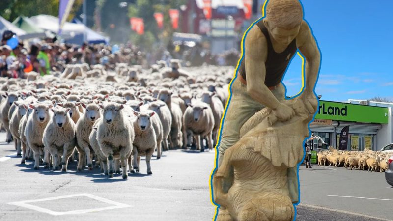 Hundreds of Te Kūiti sheep cause a new kind of ‘ram’ raid at local Liquorland