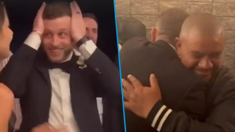 'No way!': Kiwi bride surprises her groom by bringing out his favourite NZ singer at wedding