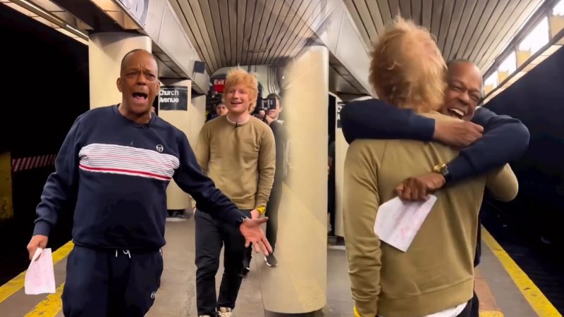 Ed Sheeran surprises a busker with an unexpected special duet