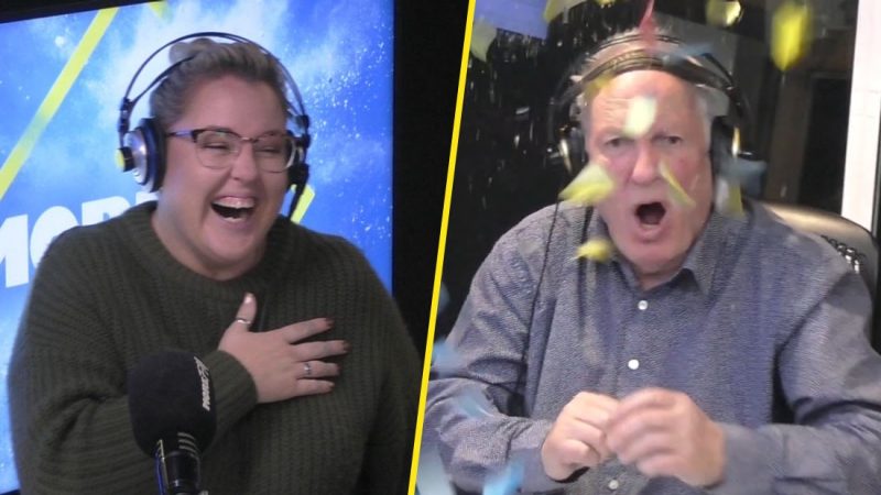 Gary gets the fright of his life after a confetti cannon gets set off in studio