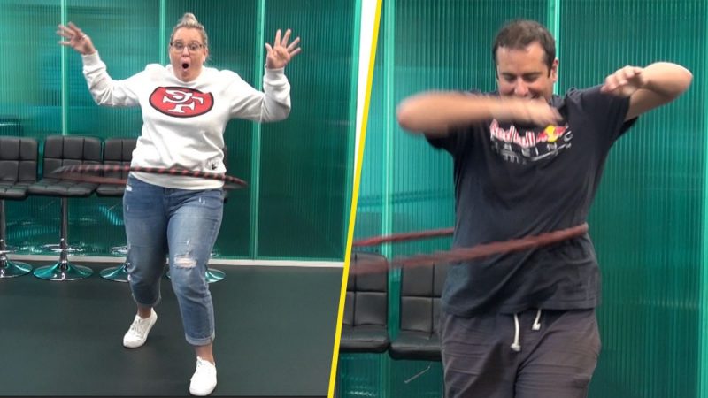 The Breakfast Club take on a surprise hula-hoop class