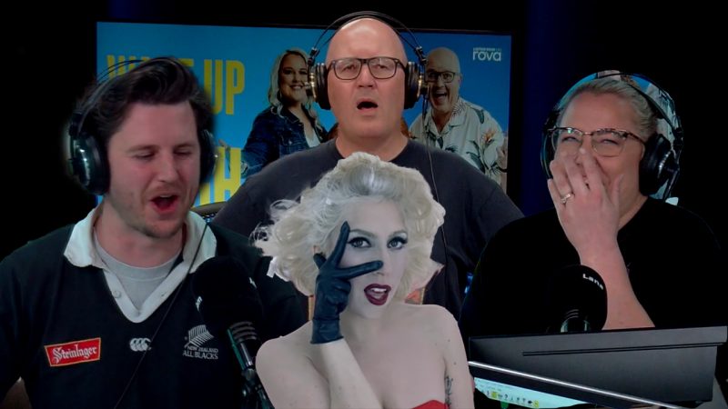 Lana, Adam & Paul try to not laugh during the 'Bad Romance Challenge'