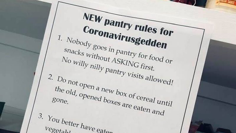 This mum’s strict ‘pantry rules’ for lockdown are going viral