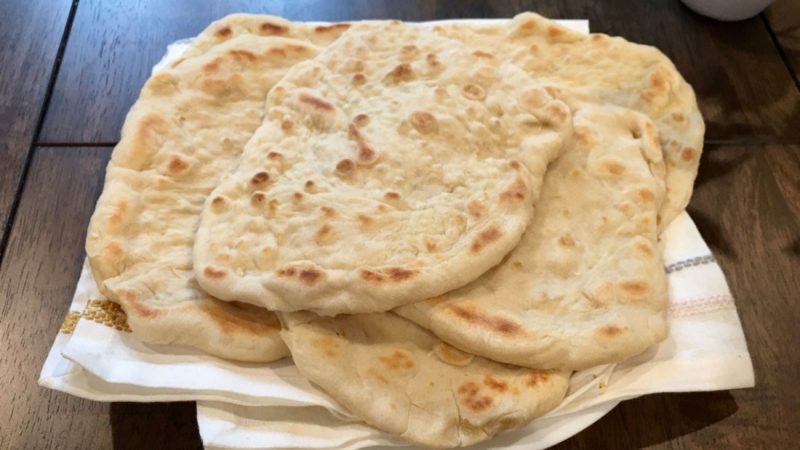 Chef's easy 5 ingredient flat bread is the perfect thing to make at home