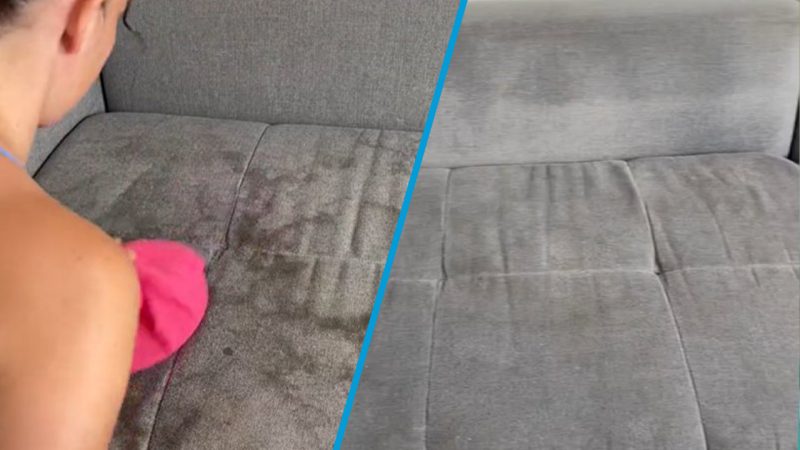 Woman shares an easy and quick hack to clean stains from sofas