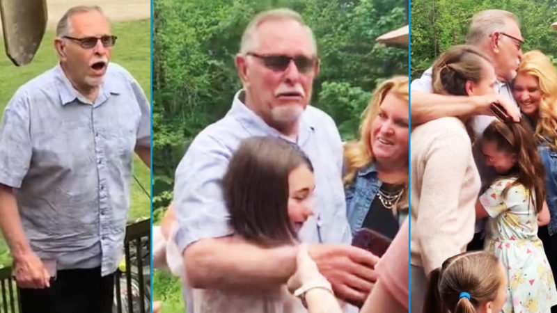 WATCH: Dad breaks down crying after his daughters surprise him together for first time in years