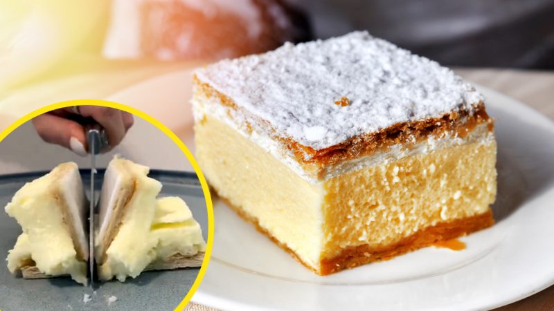 An Aussie bakery shared the 'correct' way to slice a custard square and people are fuming 